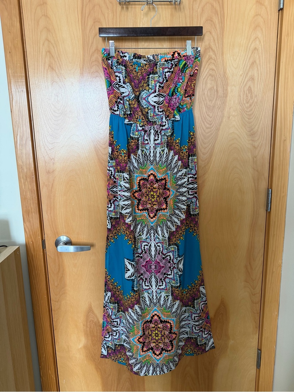 Tyche Strapless Print Maxi Dress